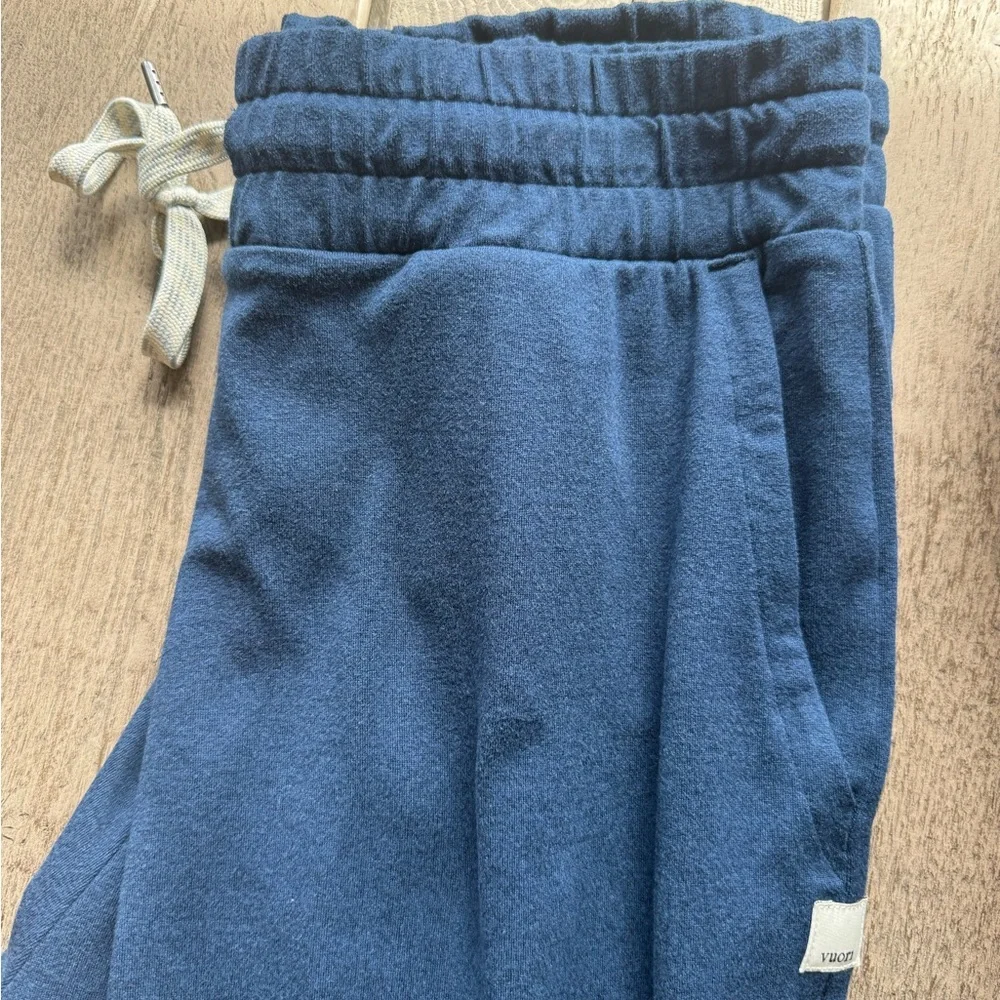 Vuori Halo Essential Wide Leg Pant Small Short Blue Coastal Heather - Picture 5 of 8